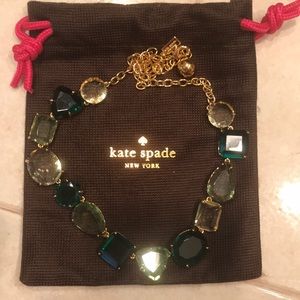 Kate spade green jewel tone necklace